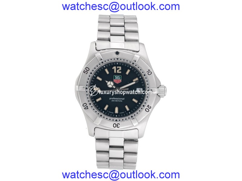 Tag Heuer Professional WK1210 Quartz Black Stainless Steel Bracelet 35mm Unisex Watch Tag Heuer