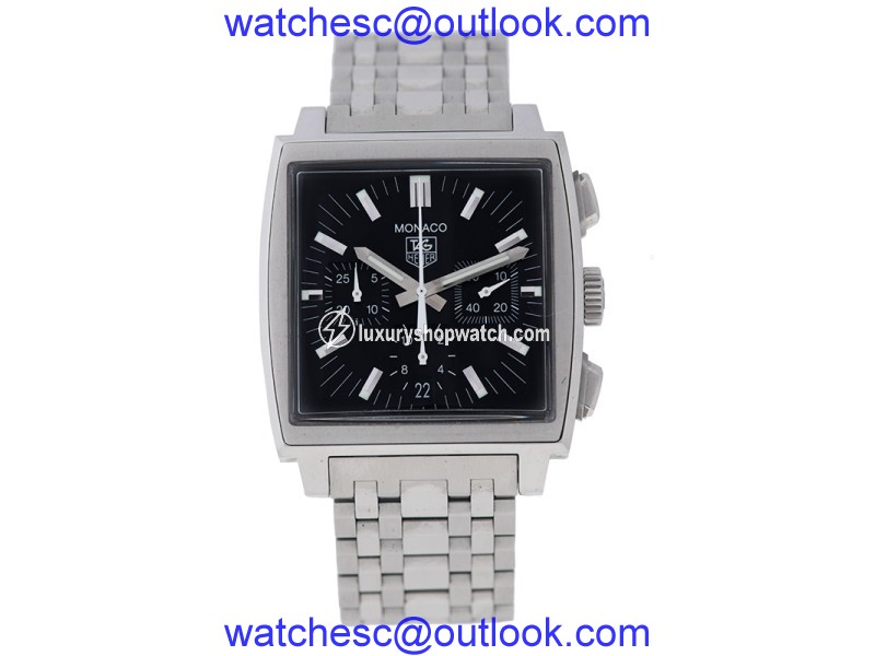 Tag Heuer Monaco CW2111 Stainless Steel Automatic Brown Strap Watch Tag Heuer
