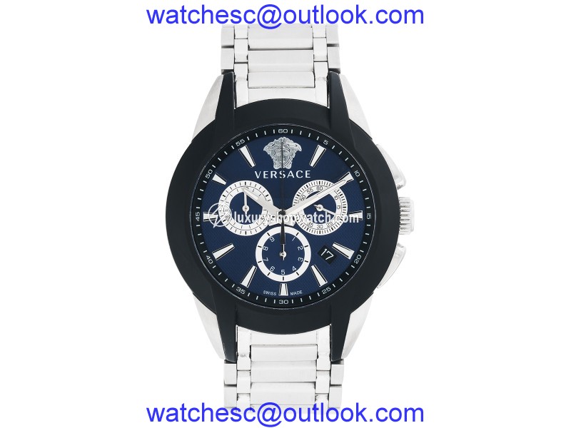 Versace VQN Rubber Bezel Chronograph Mens Watch Versace
